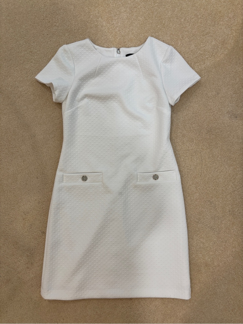 Tommy Hilfiger Classic White Short Sleeve Sheath Dress